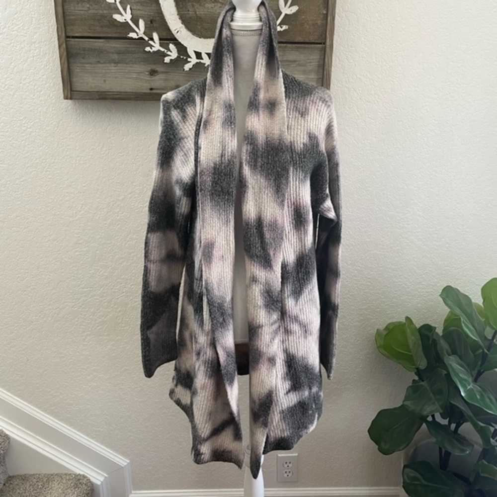 Calia cream gray tie dye sweater cardigan sweater‎ size L NWT